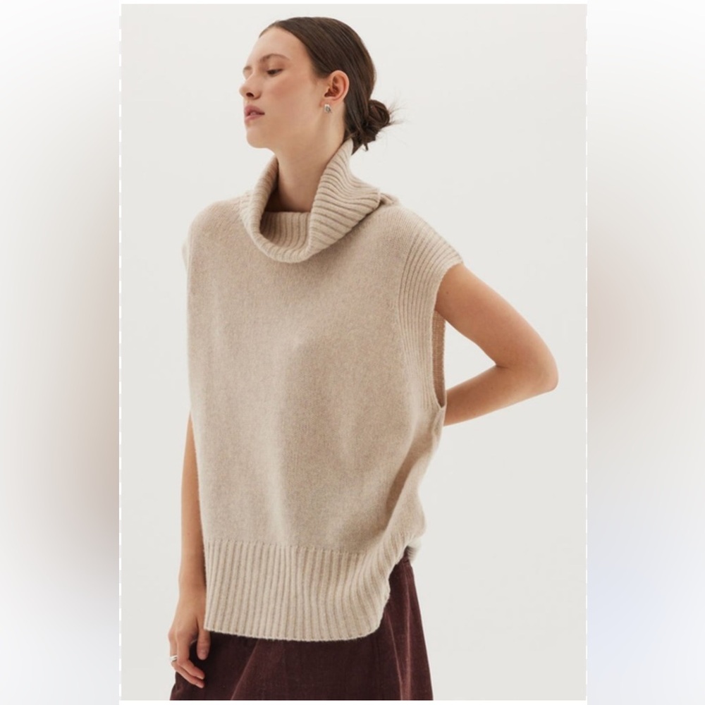 Anthropologie Cream Cowl Neck Sweater